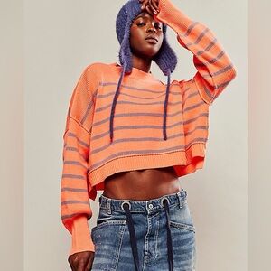 NWT Free people easy street cropped pullover